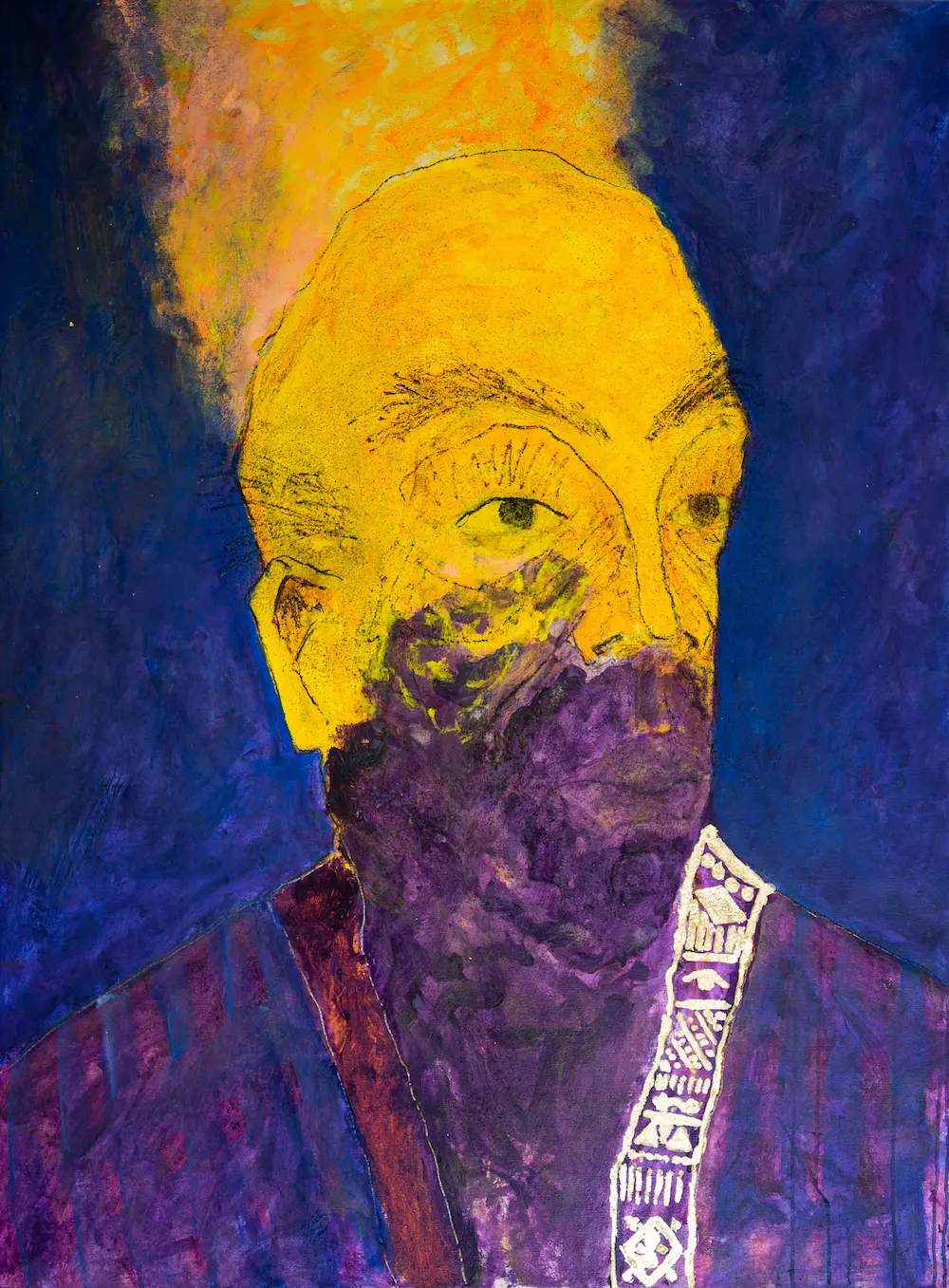 Portrait, Mixed media on canvas, 135 x 105 cm, 2020