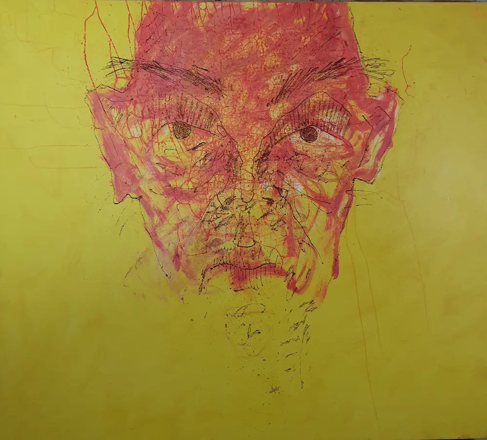 Portrait, Mixed media on canvas, 120 x 135 cm, 2020