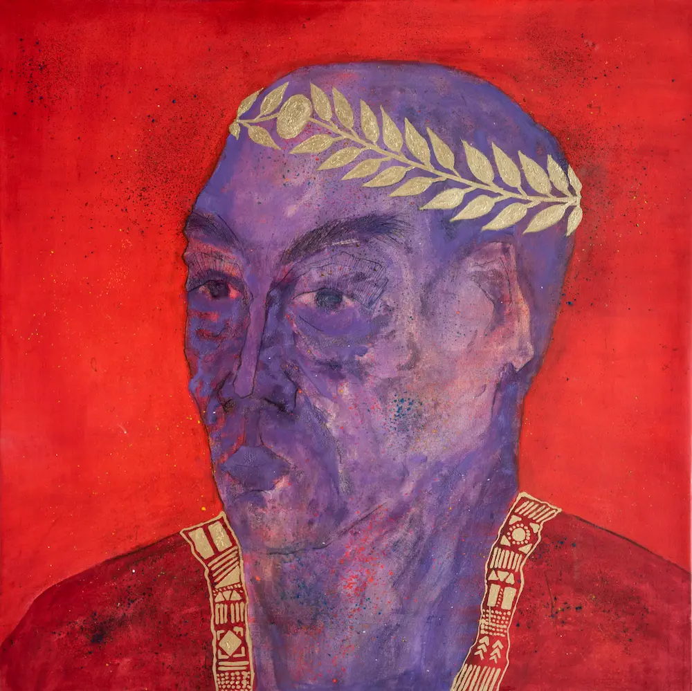 Portrait, Mixed media on canvas, 150 x 150 cm, 2019