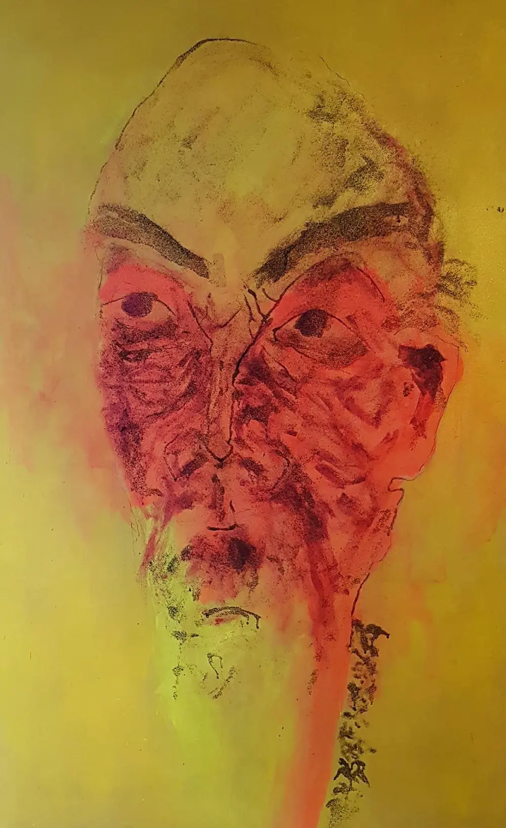 Portrait, Mixed media on canvas, 150 x 100 cm, 2017