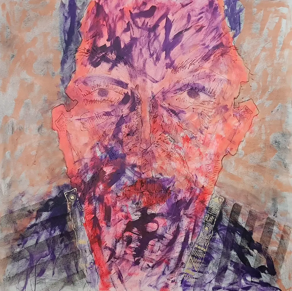 Portrait, Mixed media on canvas, 155 x 145 cm, 2018