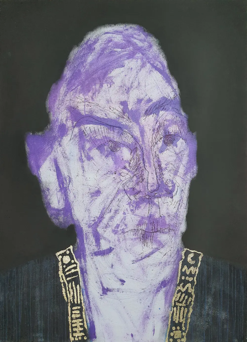 Portrait, Mixed media on canvas, 150 x 110 cm, 2021