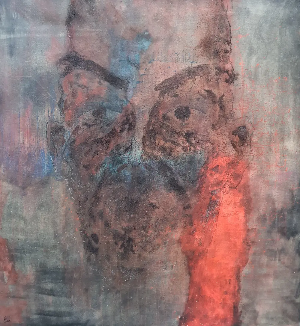 Portrait, Mixed media on canvas, 140 x 120 cm, 2016