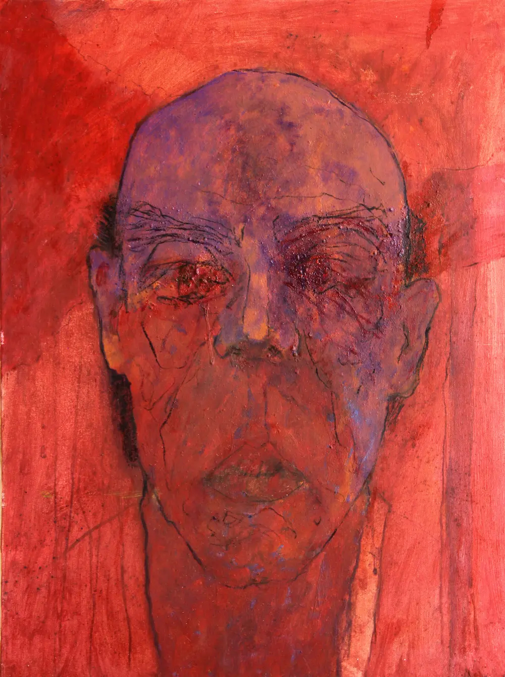 Portrait, Mixed media on canvas, 60 x 40 cm, 2012
