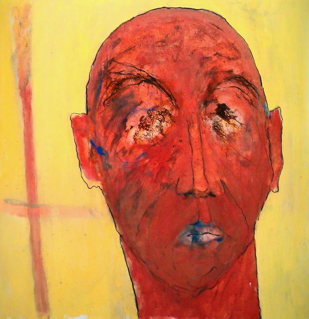 Portrait, Mixed media on canvas, 100 x 100 cm, 2014