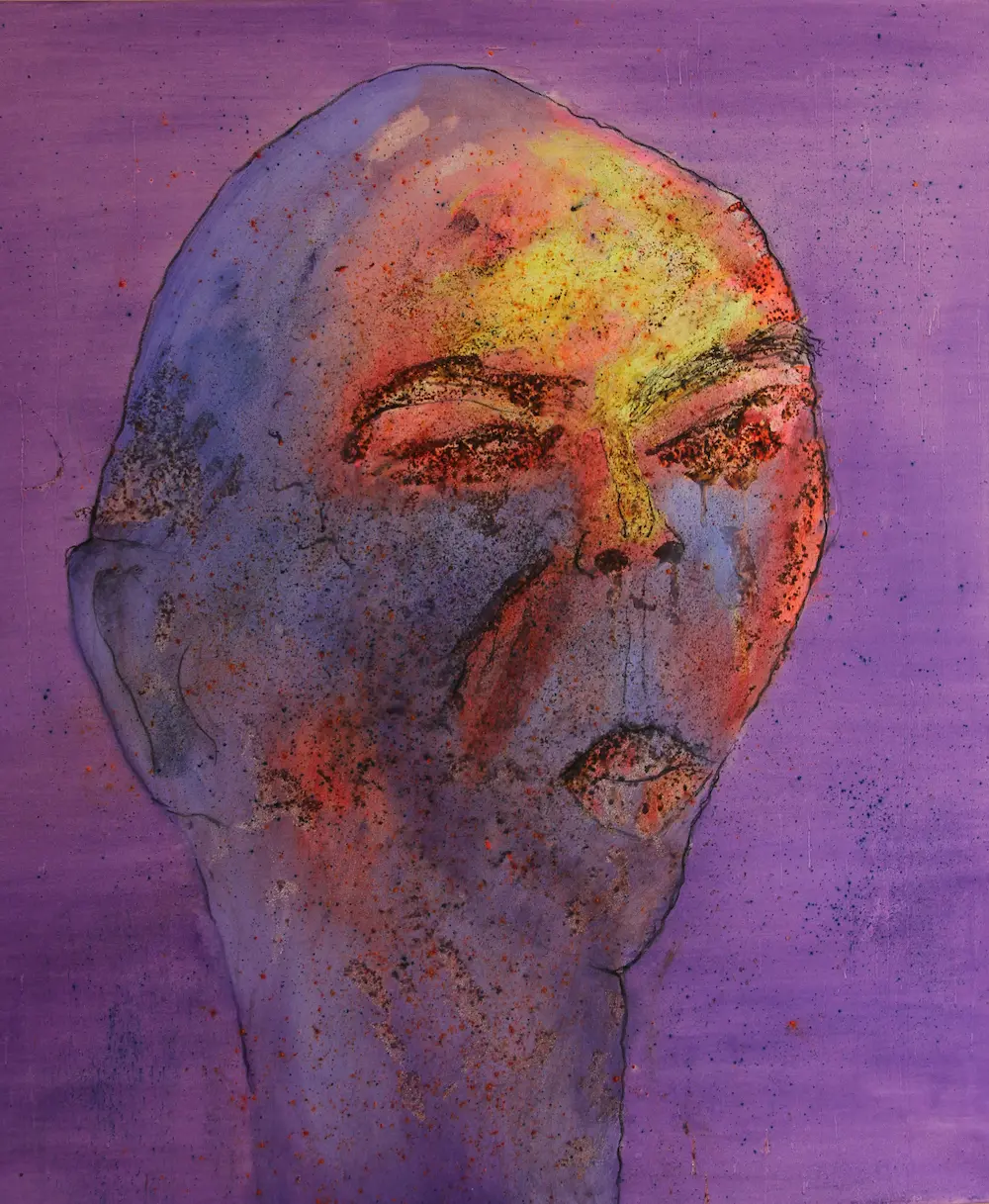 Portrait, Mixed media on canvas, 120 x 100 cm, 2013